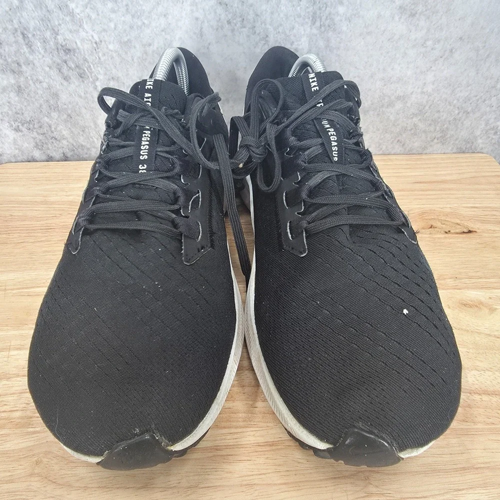 Nike Air Zoom Pegasus 38 Running Shoes Mens 10.5 Black White Sneakers CZ1891-001